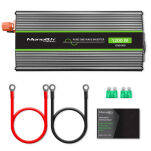 Qoltec Przetwornica napięcia Monolith | 600W | 1200W | 12V na 230V | Czysty Sinus - 12