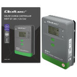 Qoltec Solarny regulator ładowania MPPT z czujnikiem temperatury 30A |12V / 24V | LCD | 2 x USB | Bluetooth | APP | GEL | LiFePO4 - 6