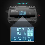 Qoltec Inteligentna mikroprocesorowa ładowarka 12V 8A | 24V 4A| Prostownik do akumulatora z funkcją naprawy - 9