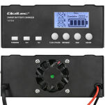 Qoltec Inteligentna mikroprocesorowa ładowarka 12V | 12.6V | 24V | Prostownik z funkcją naprawy do AGM GEL | LCD - 4