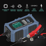 Qoltec Inteligentna mikroprocesorowa  ładowarka z testerem baterii i funkcją naprawy  12V | 6A | LCD - 11