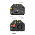 Qoltec Przetwornica napięcia Monolith | 300W | 600W | 12V na 230V | Czysty Sinus - 10