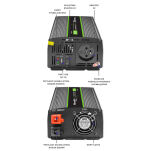 Qoltec Przetwornica napięcia Monolith | 1000W | 2000W | 12V na 230V | Czysty Sinus - 9
