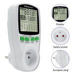 Qoltec Watomierz Licznik zużycia energii PM0627 z historią pomiaru| 3680W | 16A | LCD - 8