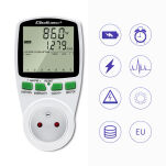 Qoltec Watomierz Licznik zużycia energii PM0627 z historią pomiaru| 3680W | 16A | LCD - 9