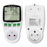 Qoltec Watomierz Licznik zużycia energii PM0627 z historią pomiaru| 3680W | 16A | LCD - 3