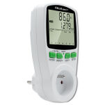 Qoltec Watomierz Licznik zużycia energii PM0627 z historią pomiaru| 3680W | 16A | LCD - 4