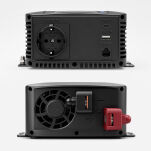 Qoltec Przetwornica napięcia | 500W | 1000W | 12V na 230V | Czysty Sinus | USB |LiFePO4